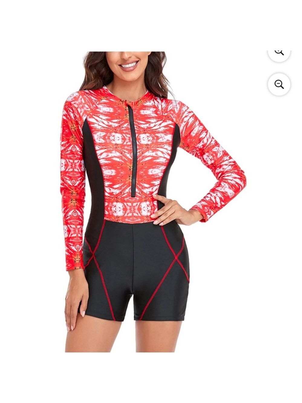 Women's OBEEII Longsleeve One Piece Rash Guard Surf Swimsuit Small
